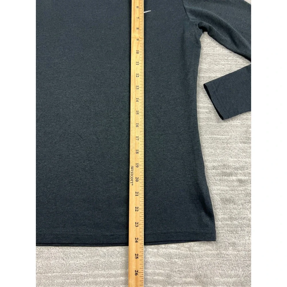 Nike Shirt Women Medium Black Dri-FIT Long Sleeve Athletic Crew Neck Swoosh Logo